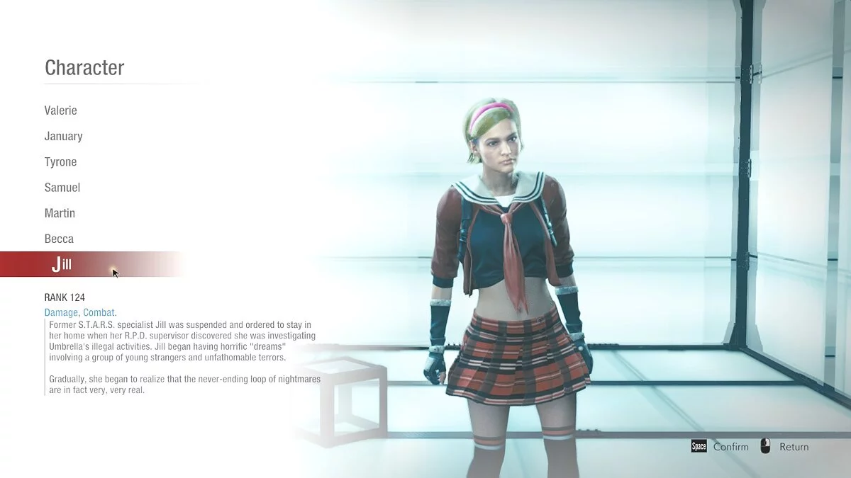 Resident Evil: Resistance — Школьная форма Джилл