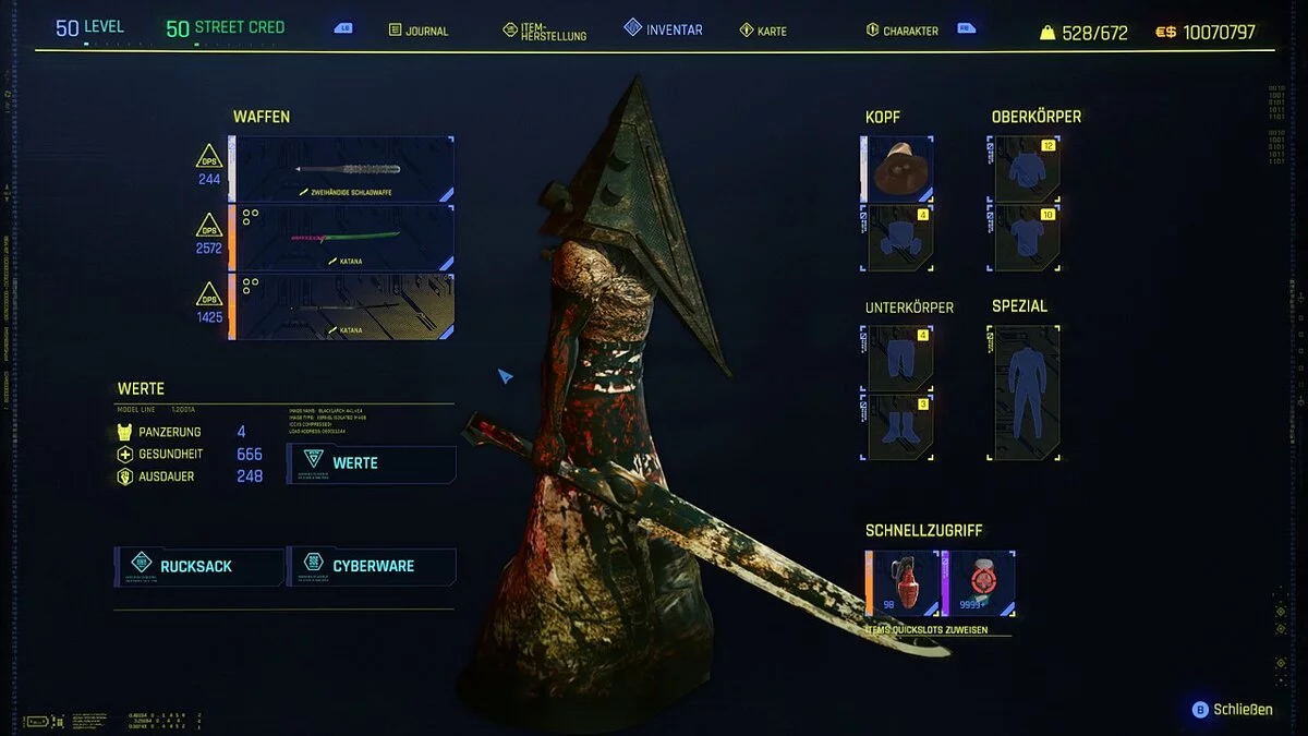 Cyberpunk 2077 — Пирамидоголовый из игры Silent Hill