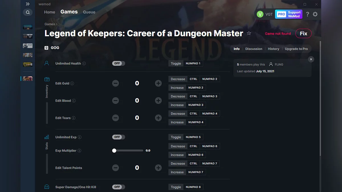 Legend of Keepers: Career of a Dungeon Manager — Трейнер (+10) от 15.07.2021 [WeMod] [GOG]