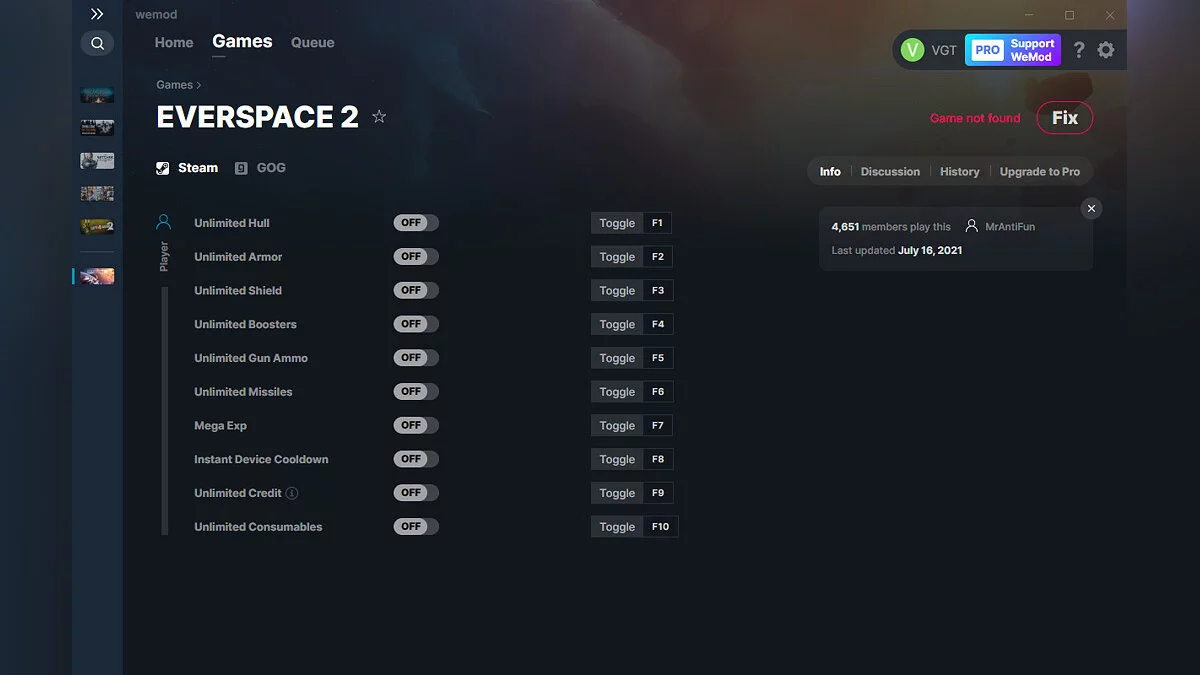 Everspace 2 — Трейнер (+10) от 16.07.2021 [WeMod]