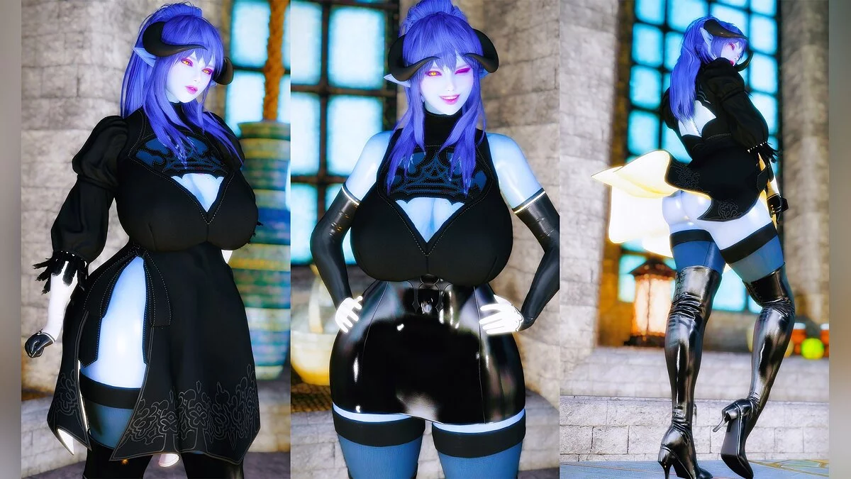 Elder Scrolls 5: Skyrim Special Edition — YoRHa 2B Attire - CBBE 3BA - BHUNP