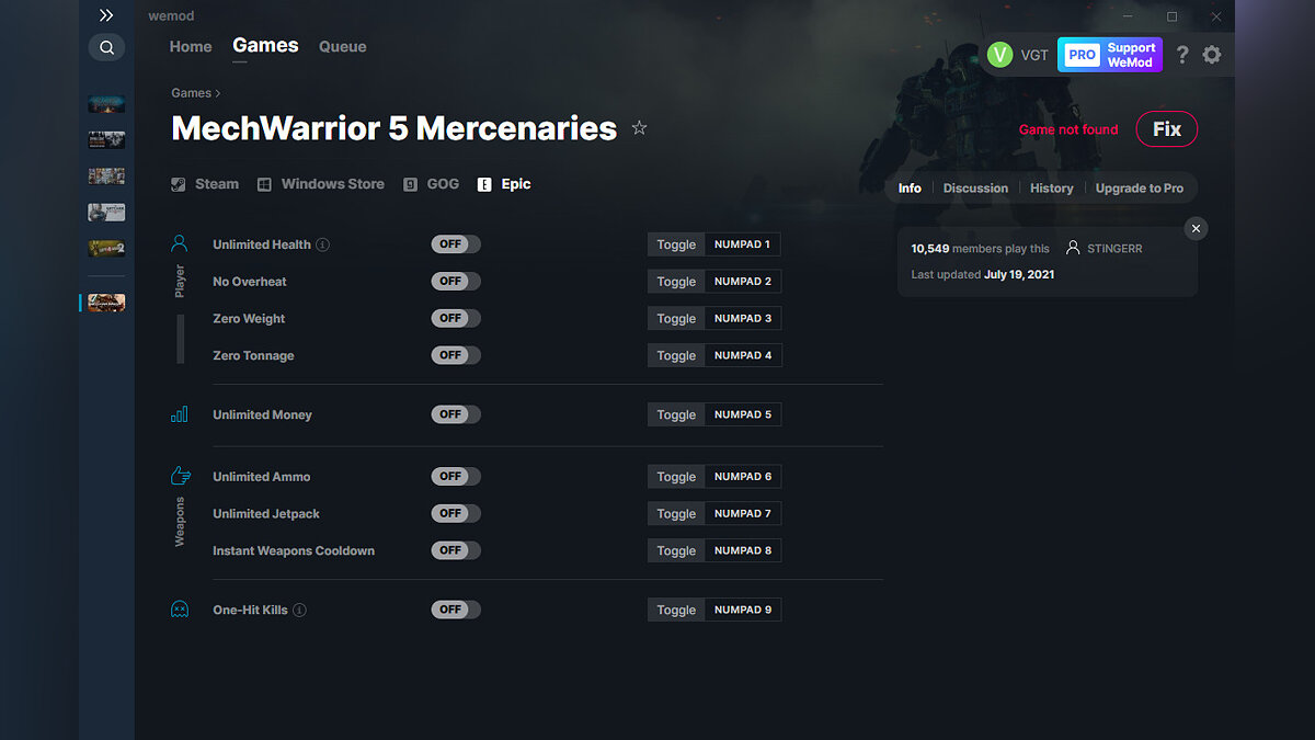MechWarrior 5: Mercenaries — Трейнер (+9) от 19.07.2021 [WeMod]