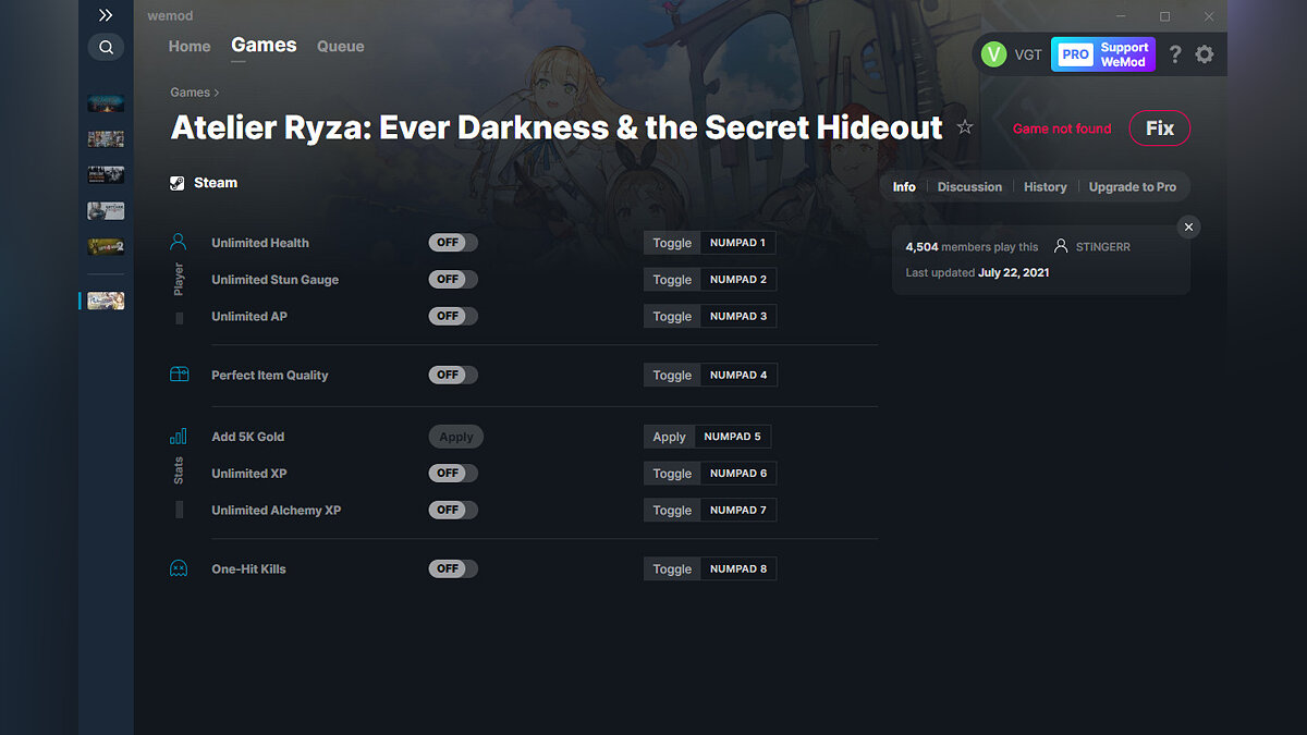 Atelier Ryza: Ever Darkness &amp; the Secret Hideout — Трейнер (+8) от 22.07.2021 [WeMod]