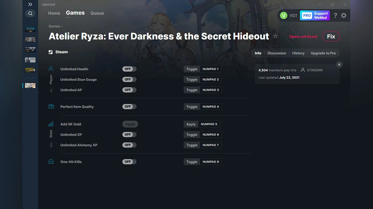 Atelier Ryza: Ever Darkness &amp; the Secret Hideout — Трейнер (+8) от 22.07.2021 [WeMod]