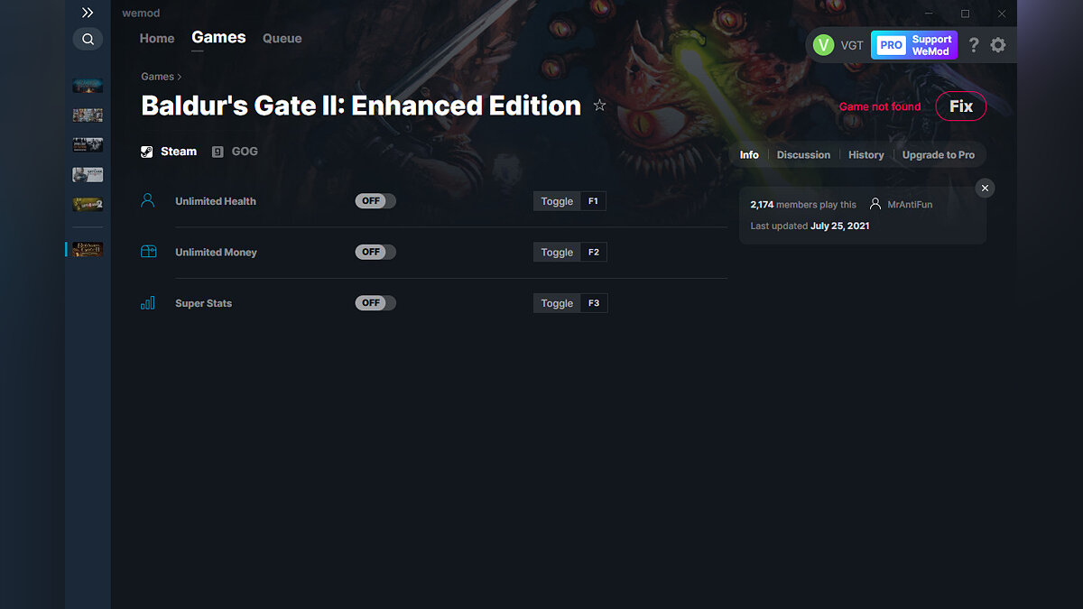 Baldur&#039;s Gate 2: Enhanced Edition — Трейнер (+3) от 25.07.2021 [WeMod]