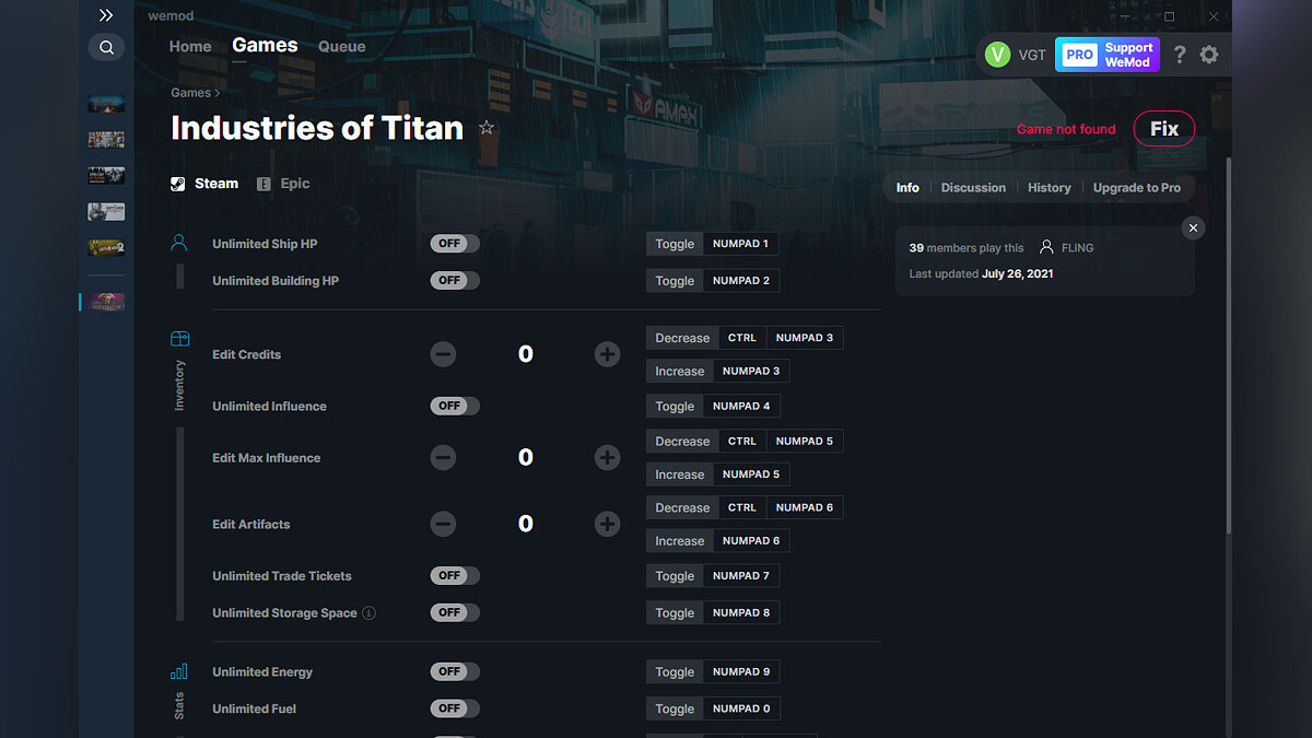 Industries of Titan — Трейнер (+17) от 26.07.2021 [WeMod]