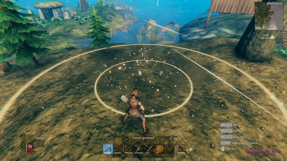 Valheim — Радиус мотыги