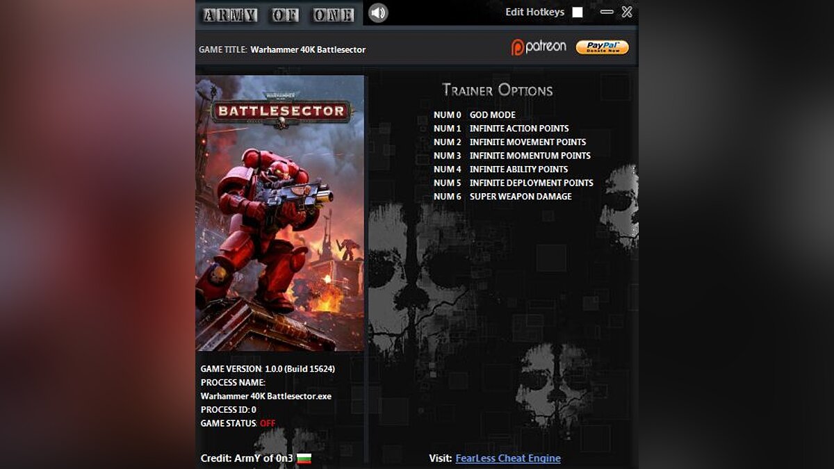 Warhammer 40,000: Battlesector — Трейнер (+7) [1.0]