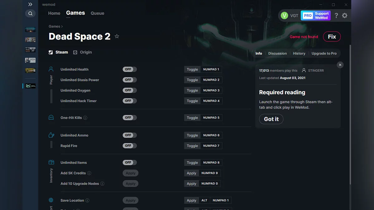 Dead Space 2 — Трейнер (+13) от 03.08.2021 [WeMod]