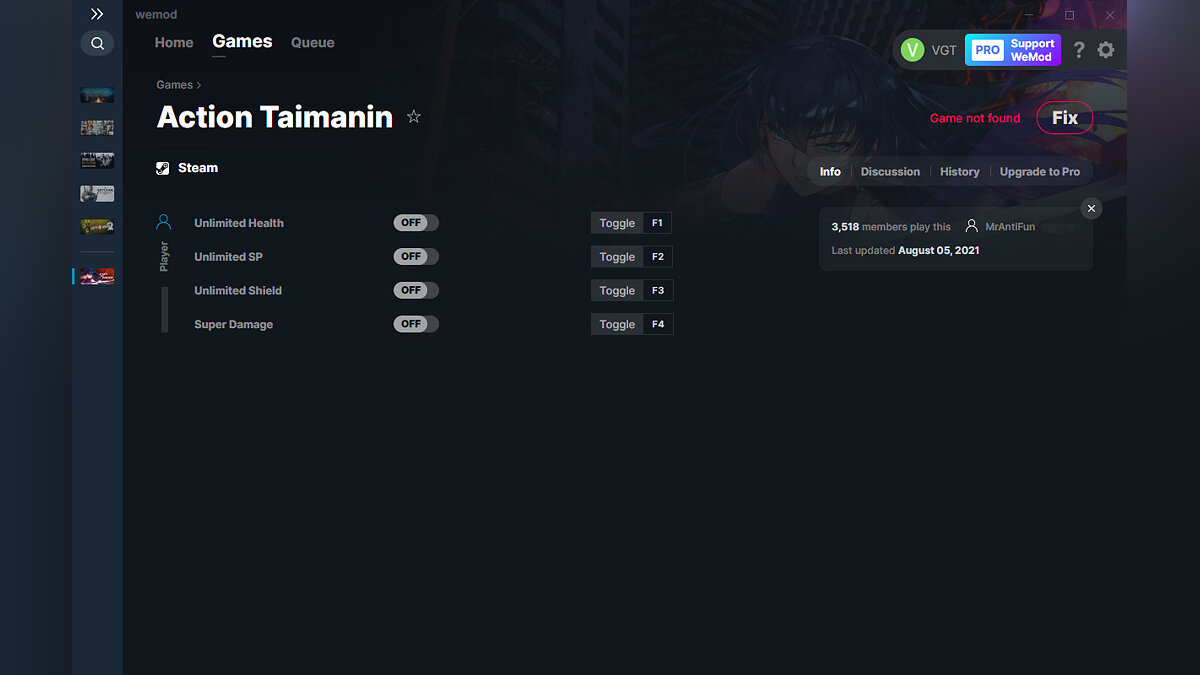 Action Taimanin — Трейнер (+4) от 05.08.2021 [WeMod]
