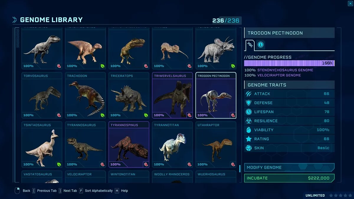 Jurassic World Evolution — Трудон пектинодон (новый гибридный вид)