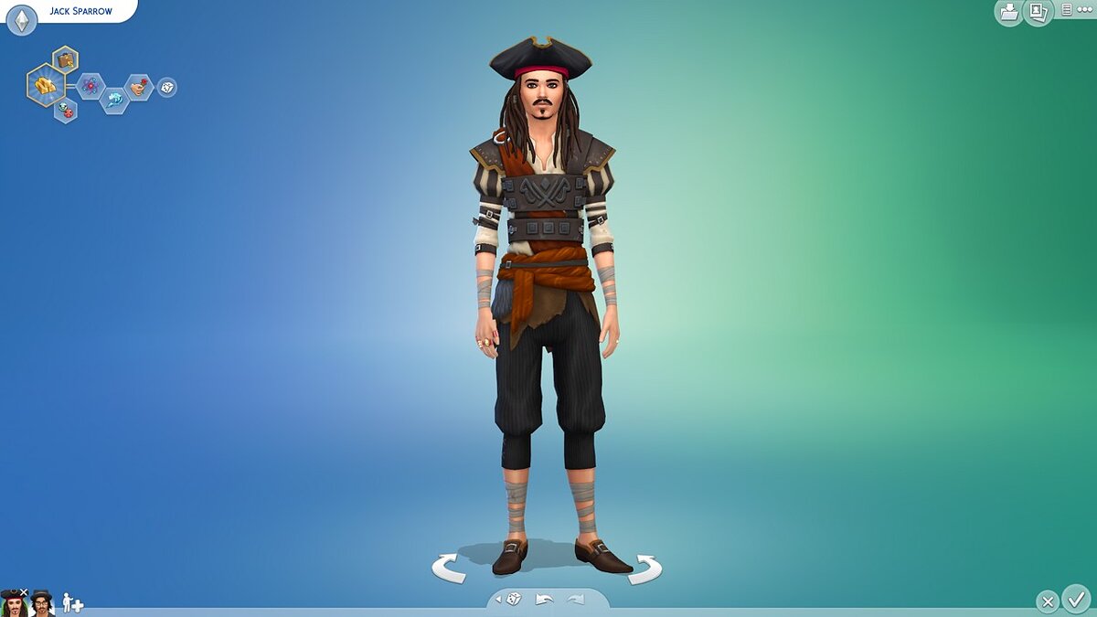 The Sims 4 — Капитан Джек Воробей