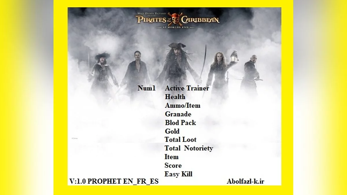 Disney Pirates of the Caribbean: At World&#039;s End (2007) — Трейнер (+10) [1.0]