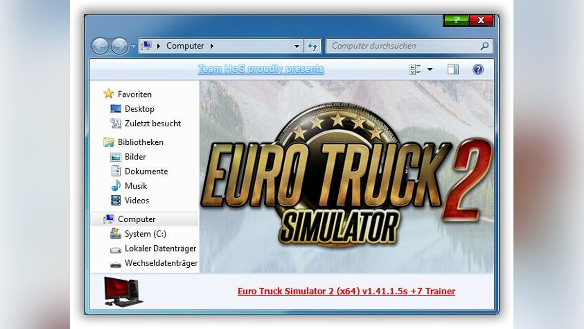 Euro Truck Simulator 2 — Трейнер (+7) [1.41.1.5s]