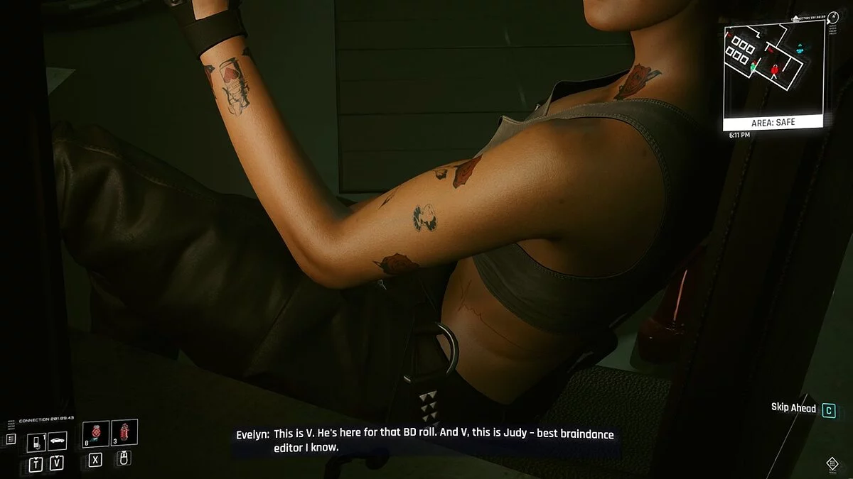 Cyberpunk 2077 — Новые татуировки Джуди
