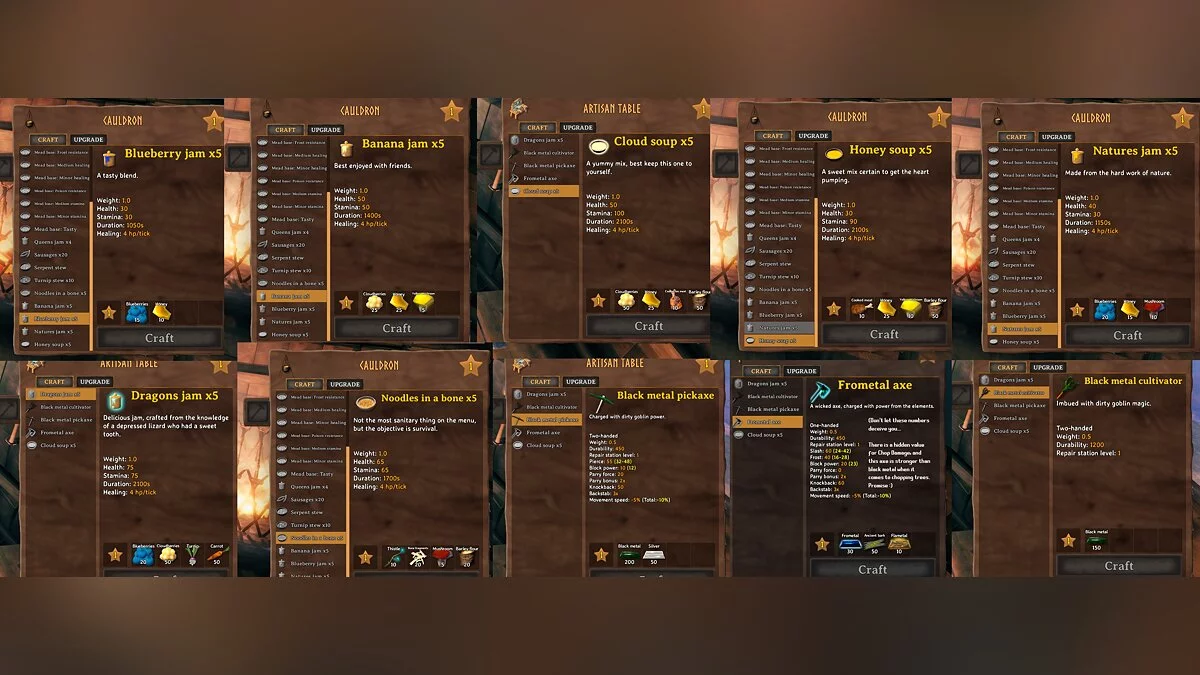 Valheim — Новая еда и инструменты