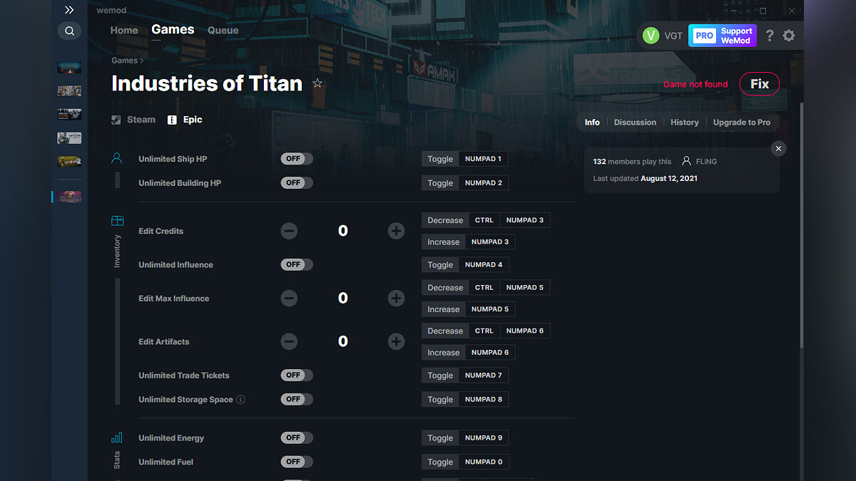Industries of Titan — Трейнер (+17) от 12.08.2021 [WeMod]