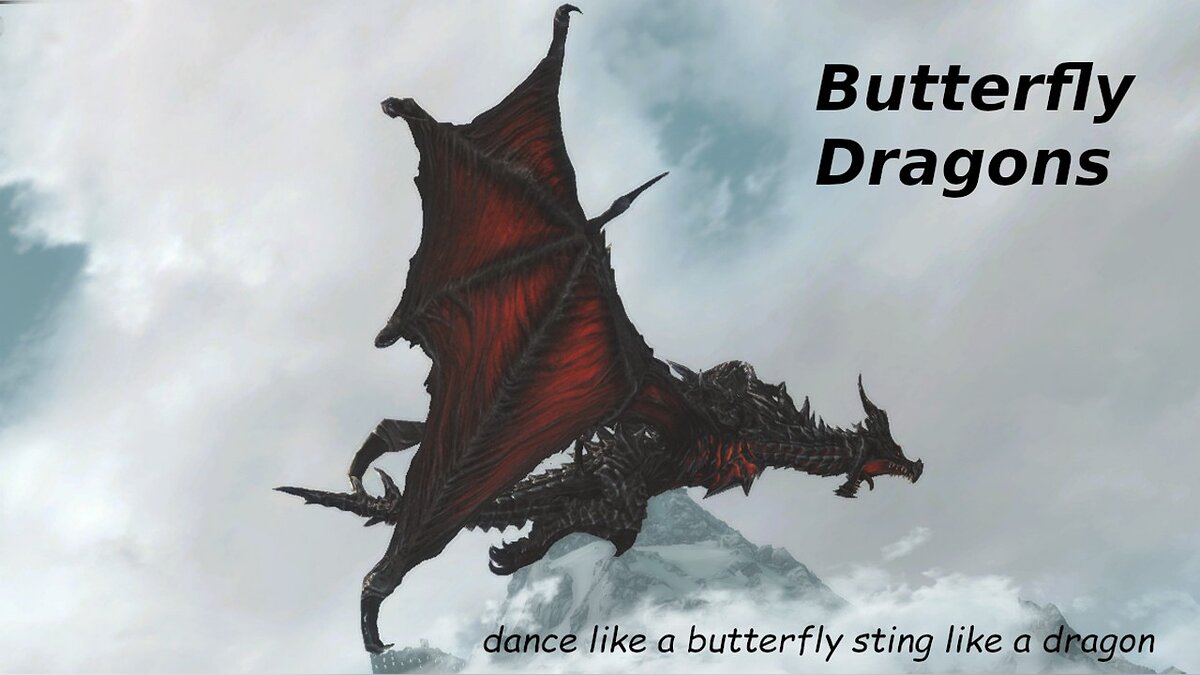 Elder Scrolls 5: Skyrim Special Edition — Драконы-бабочки