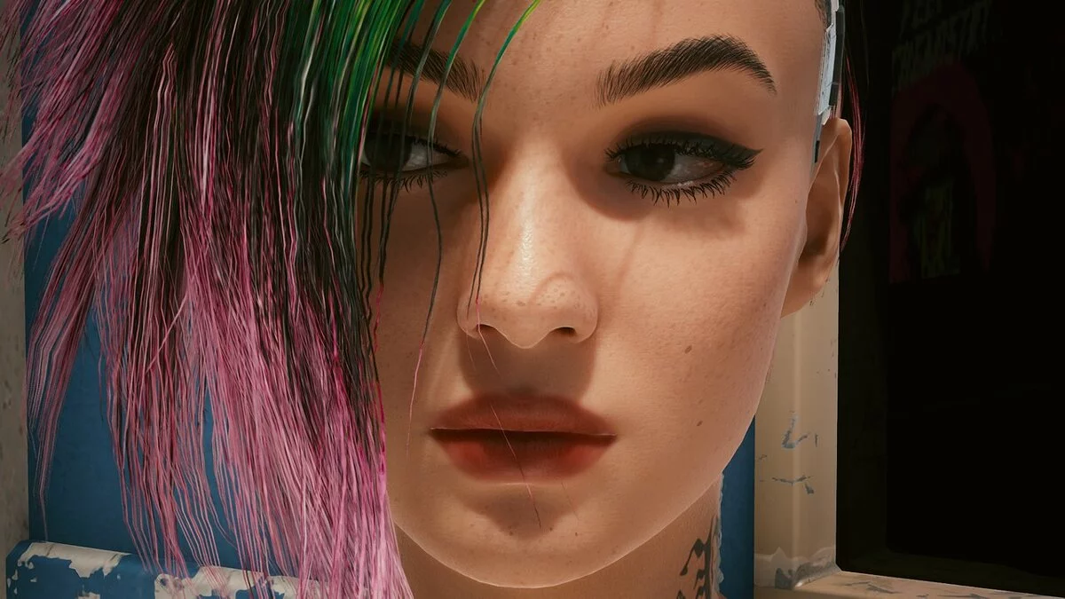 Cyberpunk 2077 — Макияж для лица и бровей 4K для Джуди
