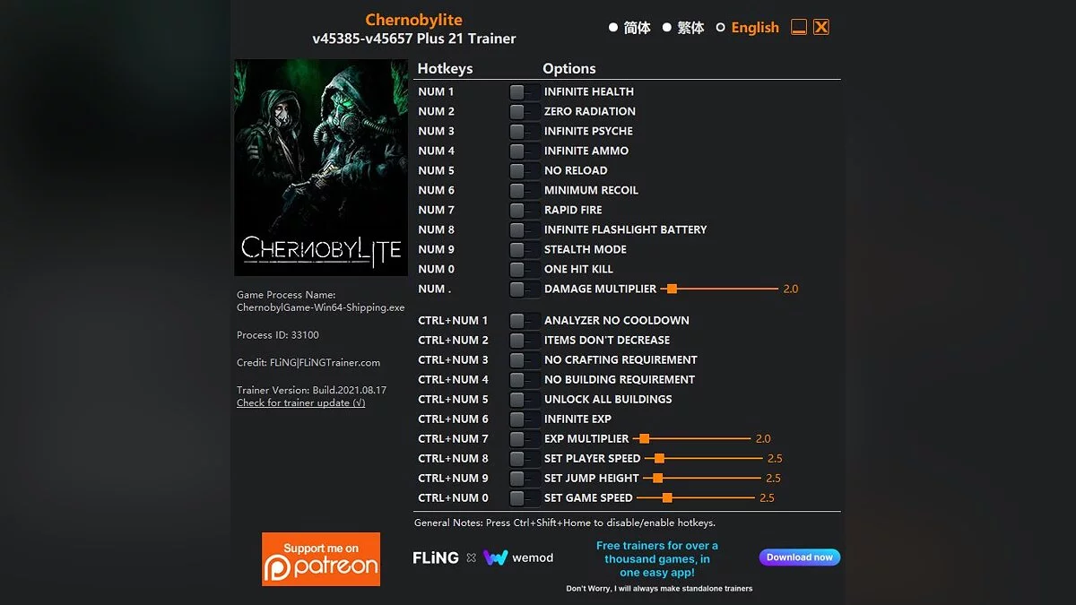 Chernobylite — Трейнер (+21) [45385 - 45657]