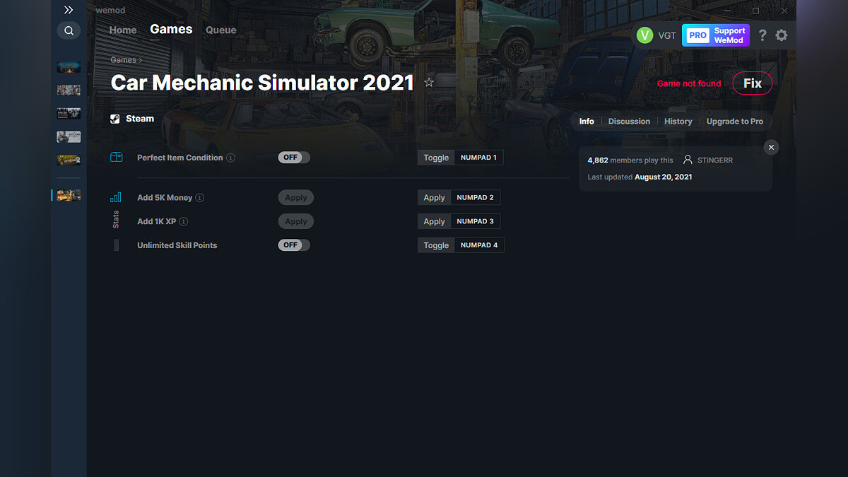 Car Mechanic Simulator 2021 — Трейнер (+4) от 20.08.2021 [WeMod]
