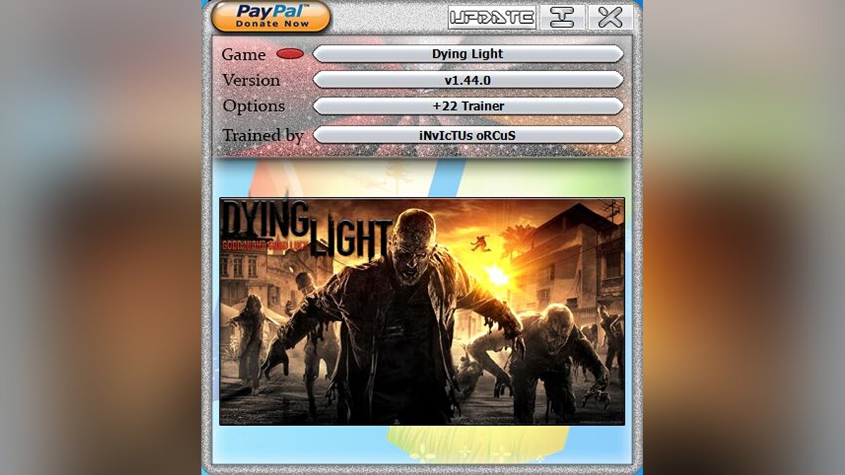 Dying Light — Трейнер (+9/+10/+11/+12/+13/+20/+22) [1.21 - 1.44.0]