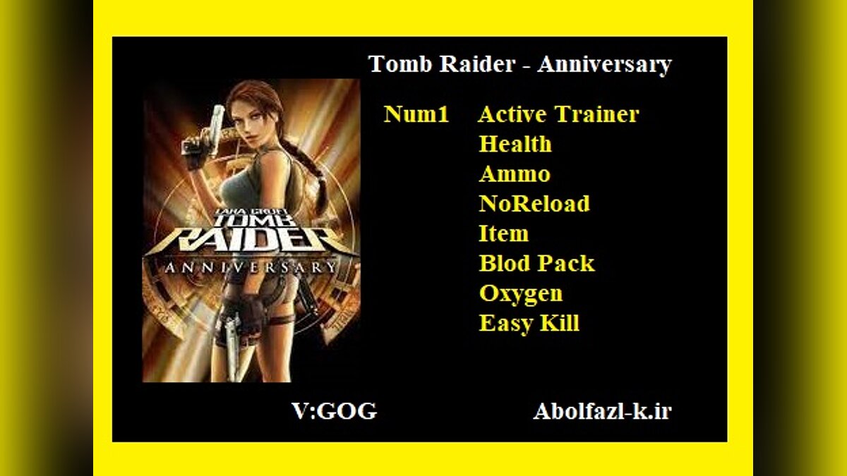 Tomb Raider: Anniversary — Трейнер (+7) [Latest GoG]