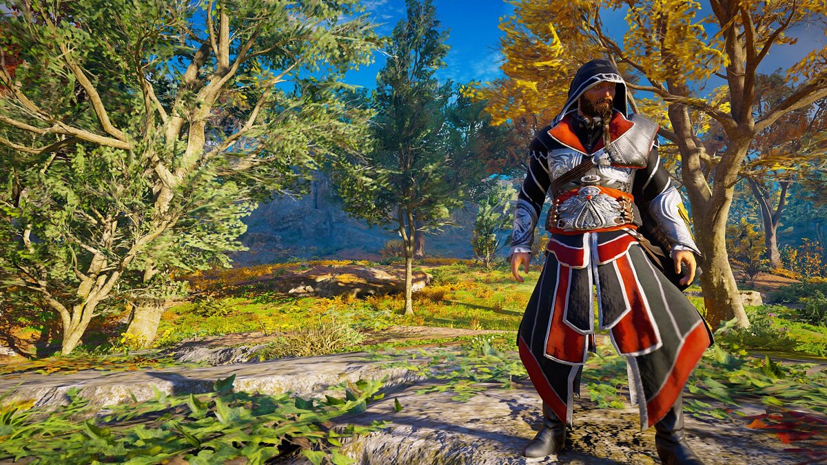 Assassin&#039;s Creed Valhalla — Черно-красный костюм Эцио