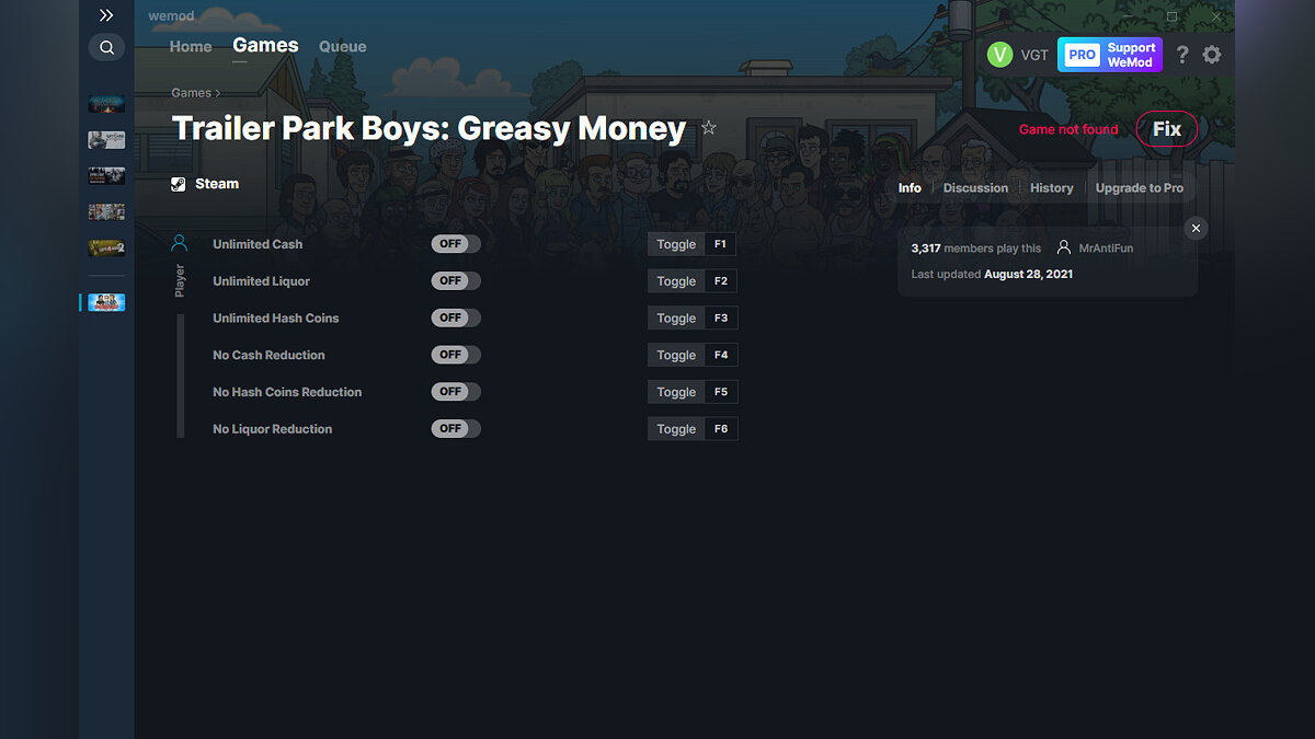 Trailer Park Boys: Greasy Money — Трейнер (+6) от 28.08.2021 [WeMod]