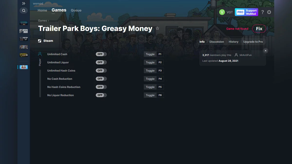 Trailer Park Boys: Greasy Money — Трейнер (+6) от 28.08.2021 [WeMod]