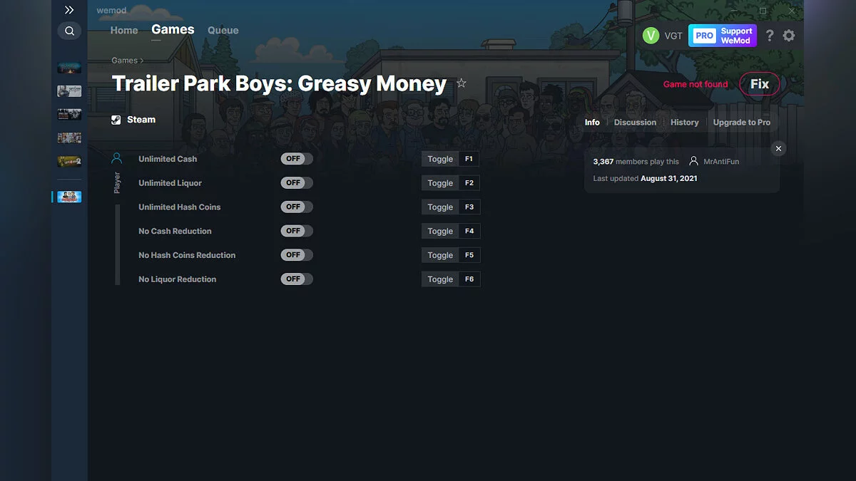 Trailer Park Boys: Greasy Money — Трейнер (+6) от 31.08.2021 [WeMod]