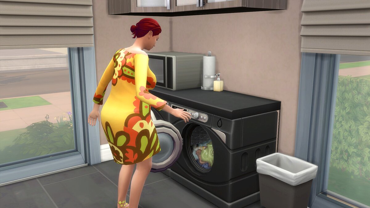 The Sims 4 — Стиральная машина и сушилка под стойкой