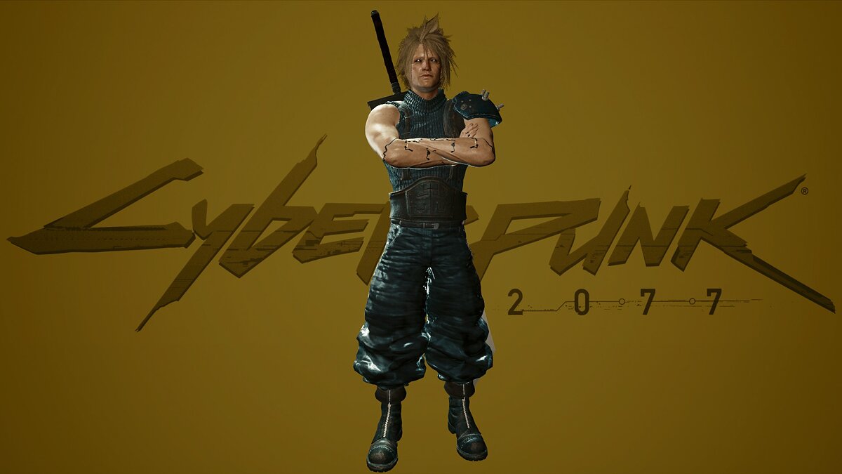 Cyberpunk 2077 — Одежда Клода из игры Final Fantasy 7
