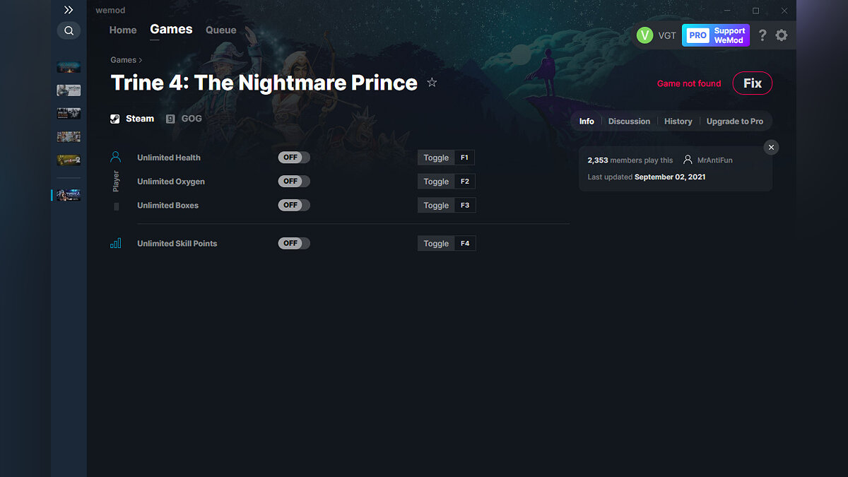 Trine 4: The Nightmare Prince — Трейнер (+4) от 02.09.2021 [WeMod]