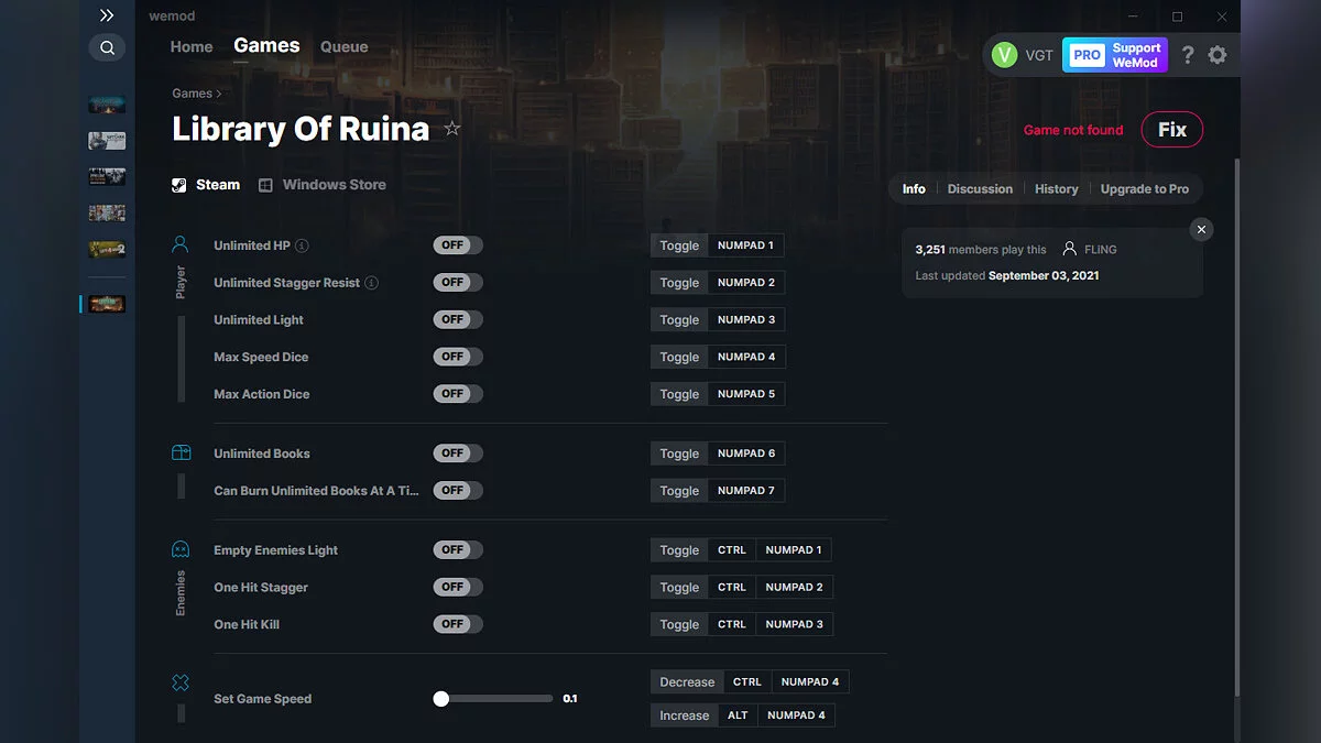 Library Of Ruina — Трейнер (+11) от 03.09.2021 [WeMod]