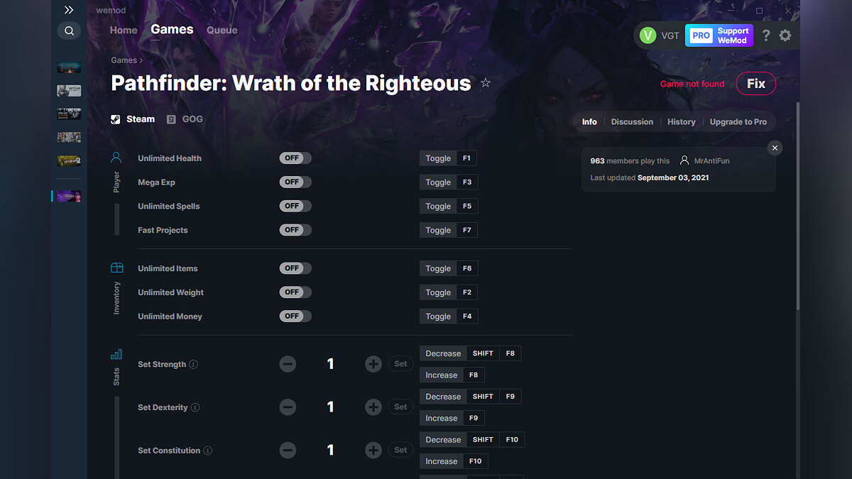 Pathfinder: Wrath of the Righteous — Трейнер (+18) от 03.09.2021 [WeMod]