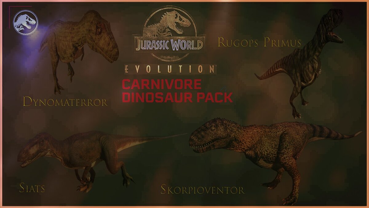 Jurassic World Evolution — Большой набор динозавров-хищников