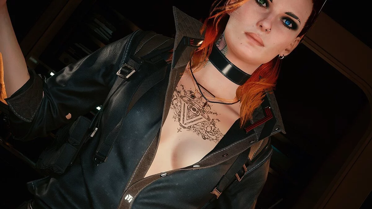 Cyberpunk 2077 — Рубашка Кэссиди с наклейкой и пистолетом