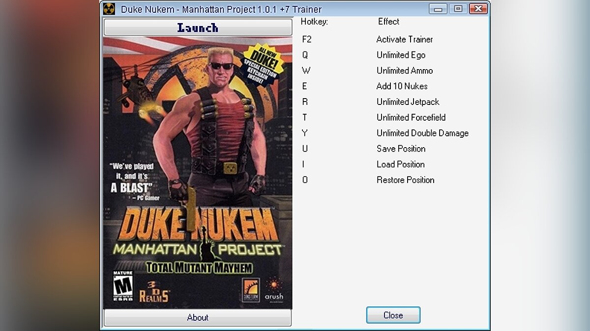 Duke Nukem: Manhattan Project — Трейнер (+7) [1.0.1]