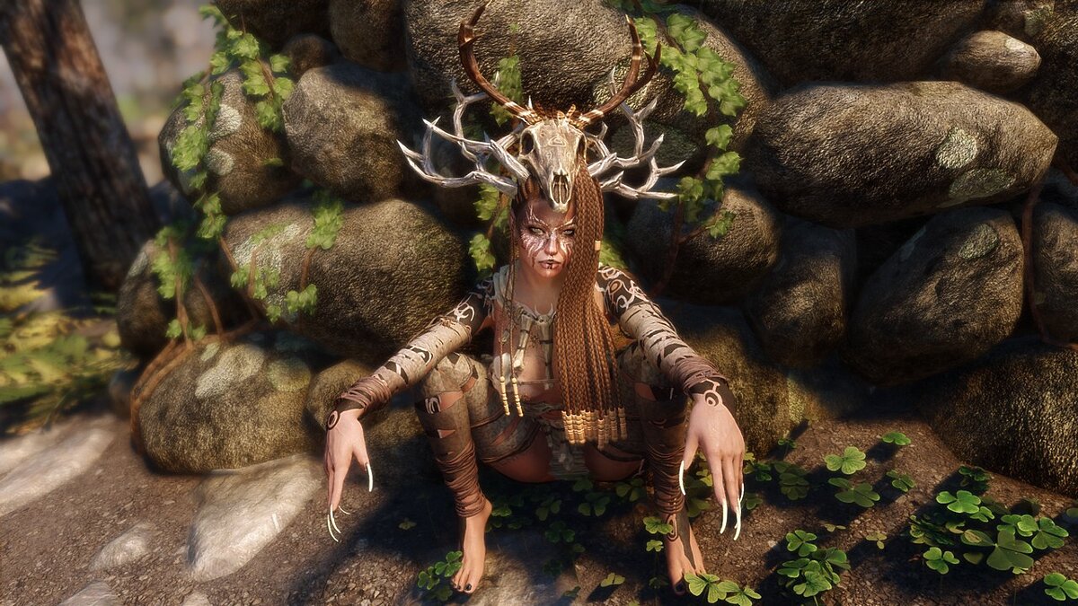 Elder Scrolls 5: Skyrim Special Edition — Мэшап CBBE с костюмом племенной волшебницы