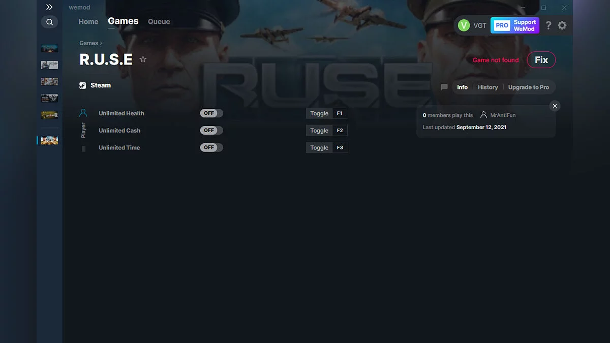 Трейнер (+3) от 12.09.2021 [WeMod]