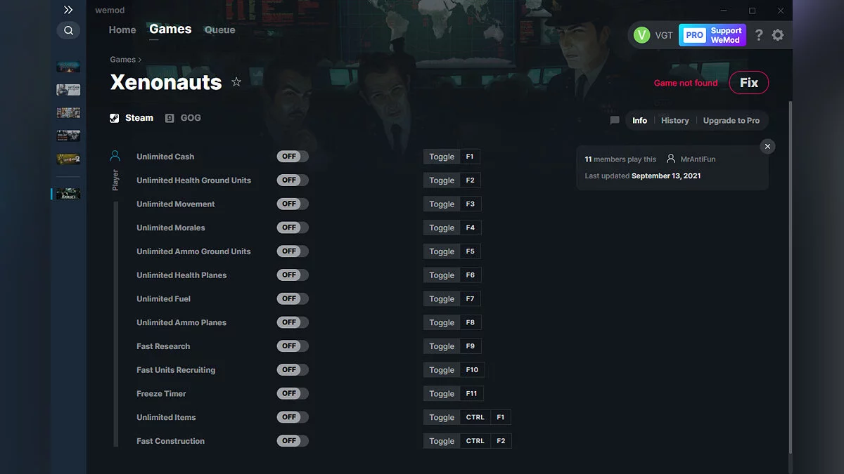 Трейнер (+13) от 13.09.2021 [WeMod]