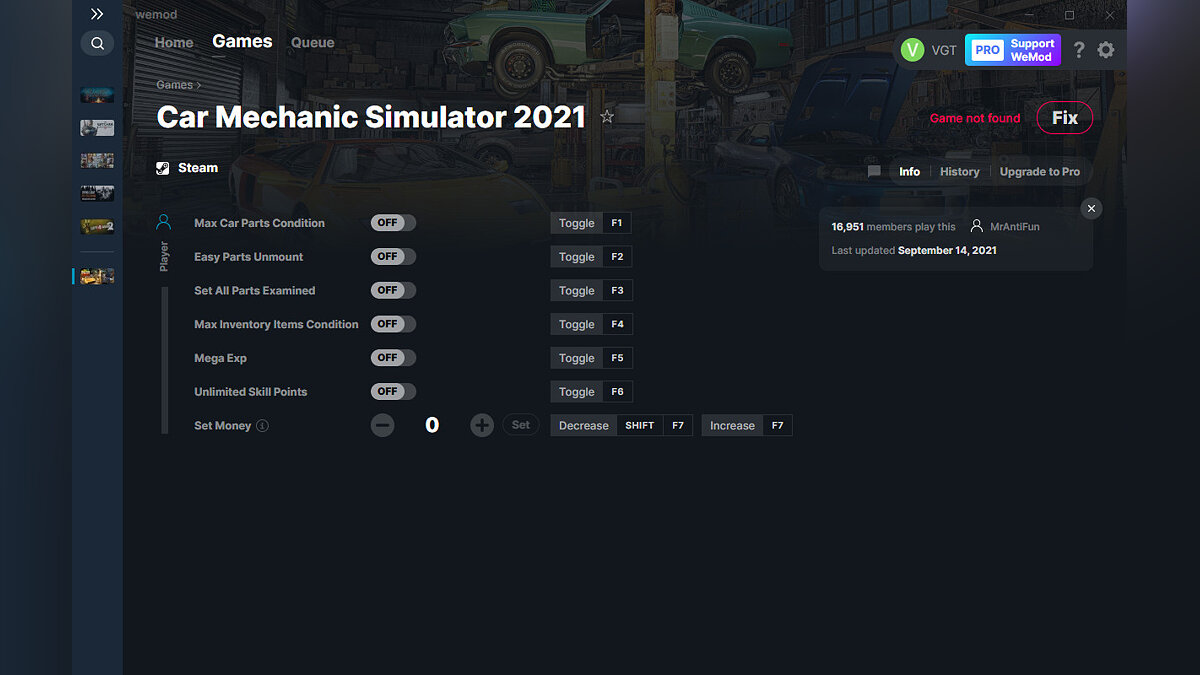 Car Mechanic Simulator 2021 — Трейнер (+7) от 14.09.2021 [WeMod]