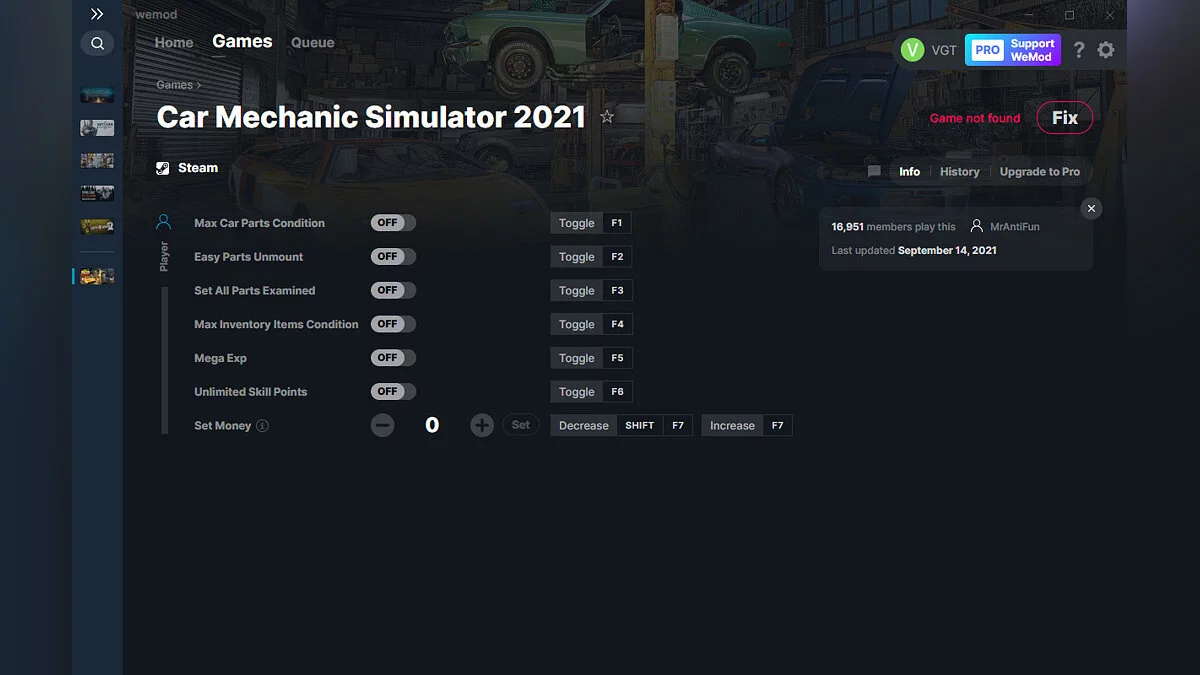 Car Mechanic Simulator 2021 — Трейнер (+7) от 14.09.2021 [WeMod]