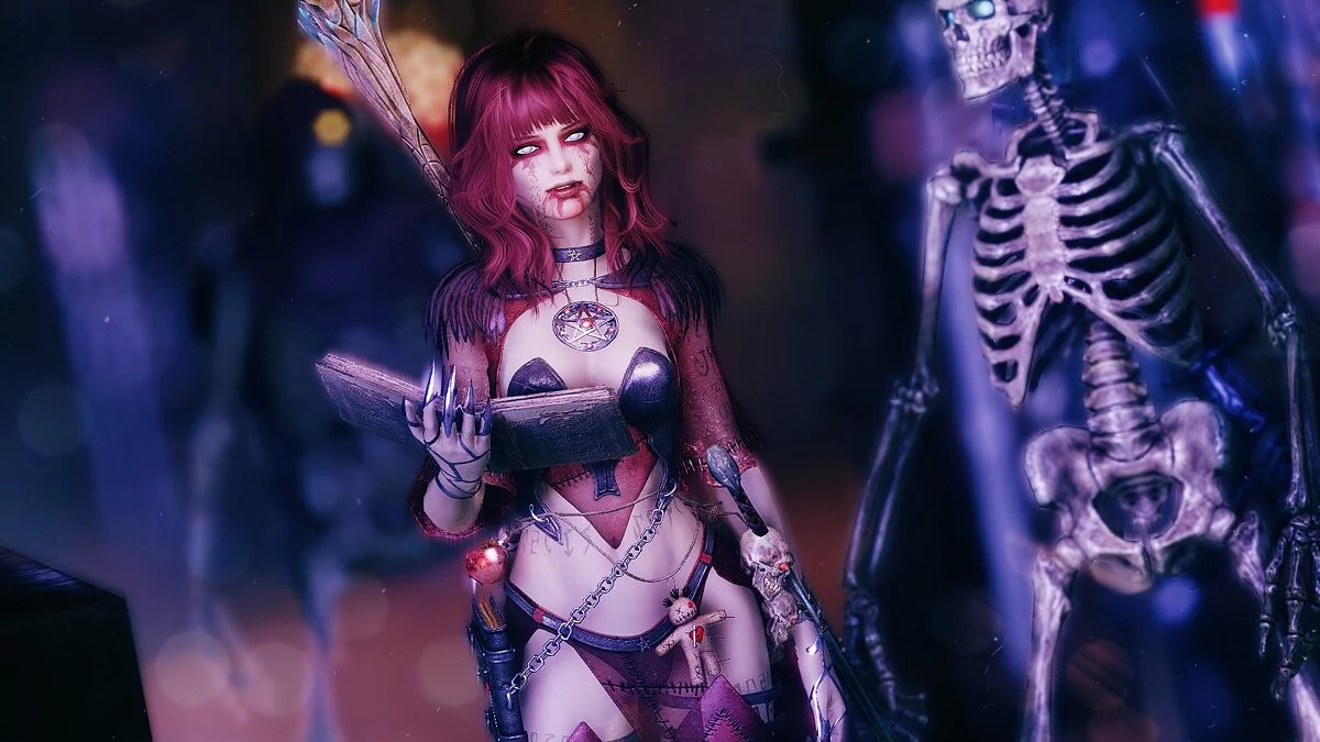 Elder Scrolls 5: Skyrim Special Edition — Одежда некроманта плюс физика