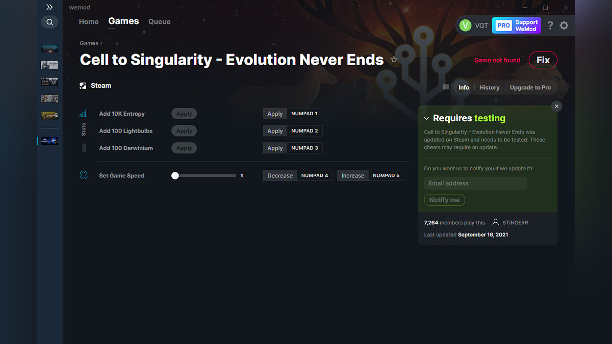 Cell to Singularity - Evolution Never Ends — Трейнер (+4) от 16.09.2021 [WeMod]
