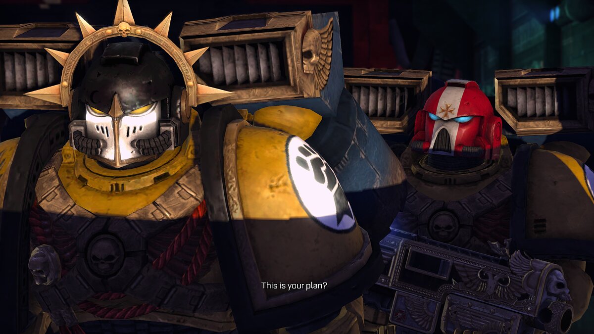 Warhammer 40,000: Space Marine — Имперский кулак-капеллан с нимбом