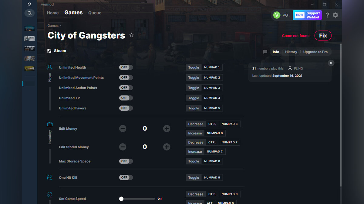 City of Gangsters — Трейнер (+10) от 16.09.2021 [WeMod]