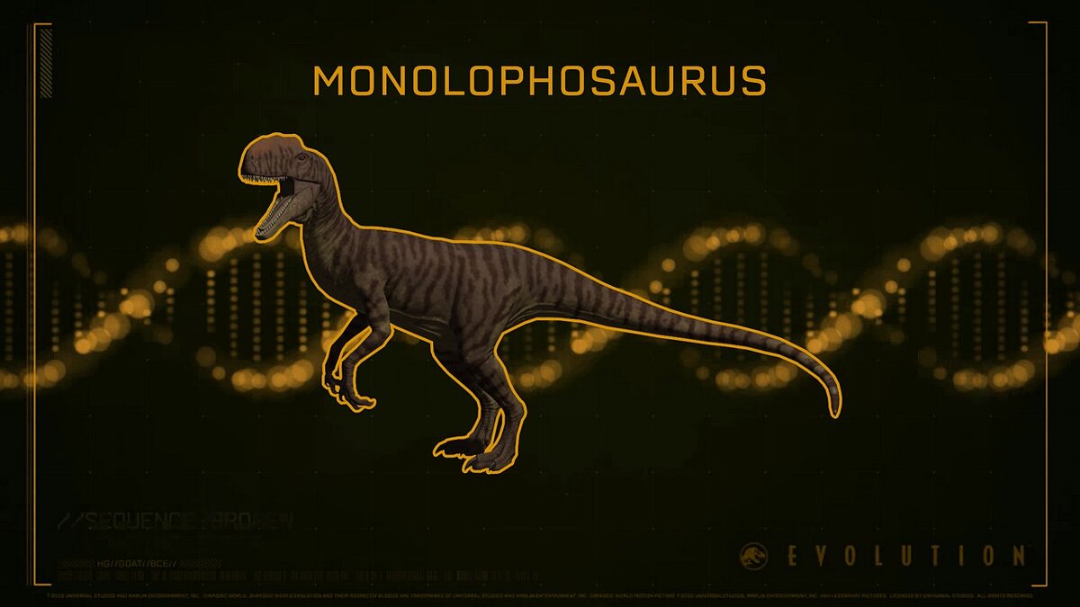 Jurassic World Evolution — Монолофозавр (новый вид)