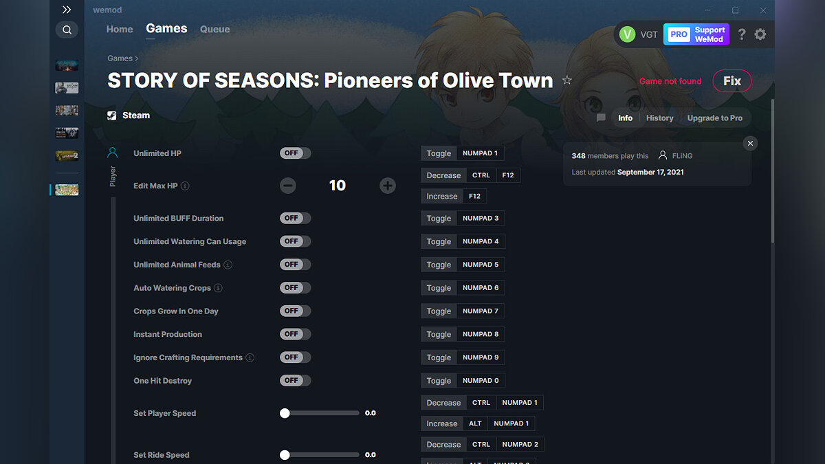 Story of Seasons: Pioneers of Olive Town — Трейнер (+30) от 17.09.2021 [WeMod]